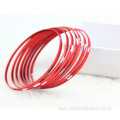 Engraved Thin Aluminium Bangles Bracelets Plated Colors